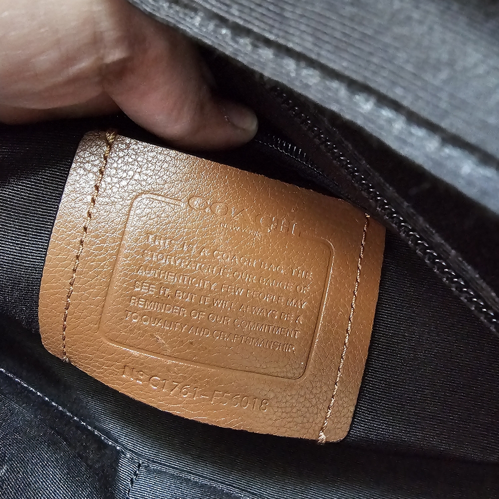 Vintage Coach Leather Slim Briefcase Laptop Messenger Bag - Brown Stripe - Picture 7 of 15